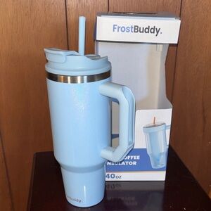 FrostBuddy Sky Blue glitter Insulated Tumbler